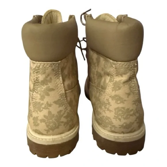 BRAND NEW Timberland 6" Limited Edition 6248B Cream Floral boots - Picture 2 of 4